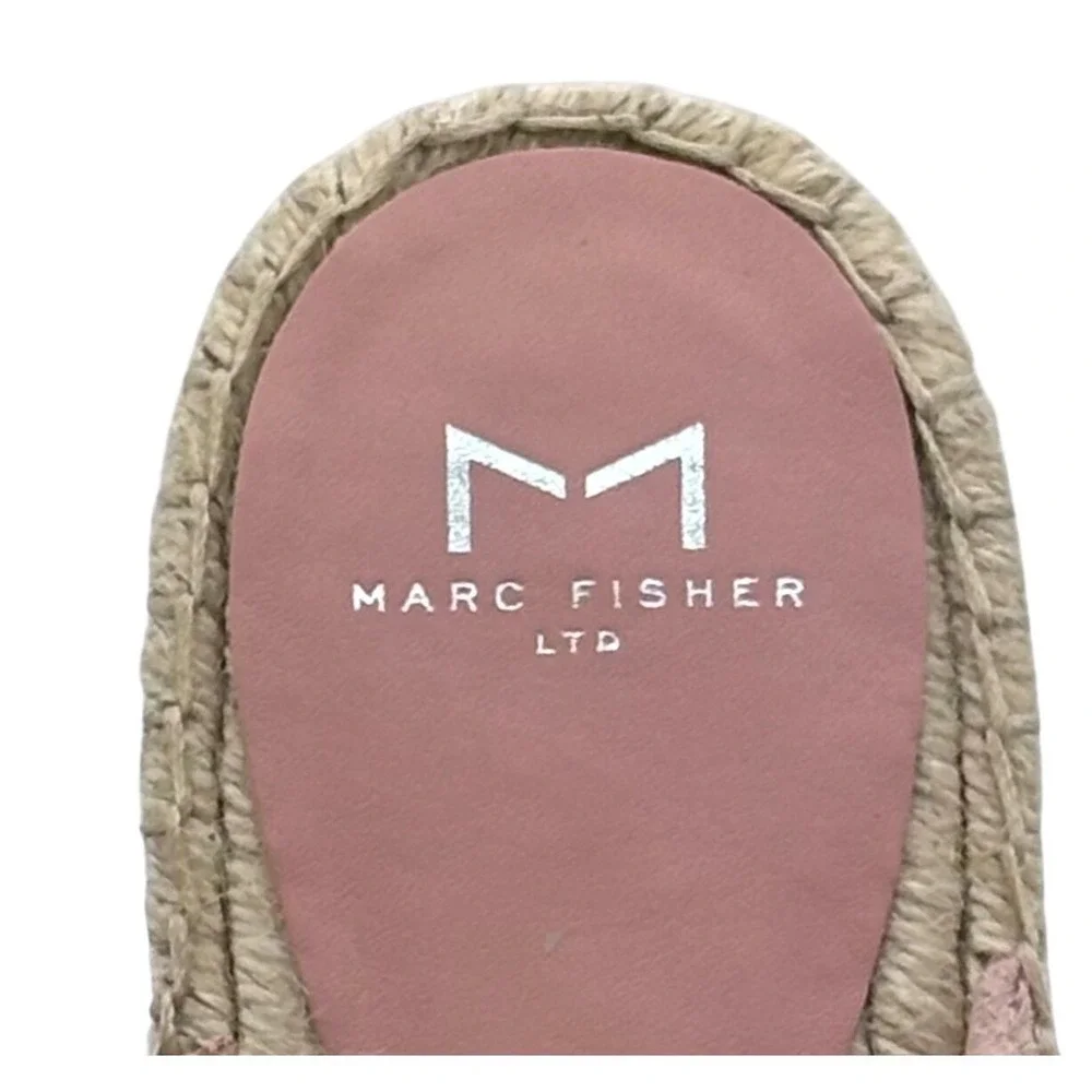 Marc‎ Fisher LTD Pink Suede Crisscross Espadrille Platform Slingback Sandals 9.5